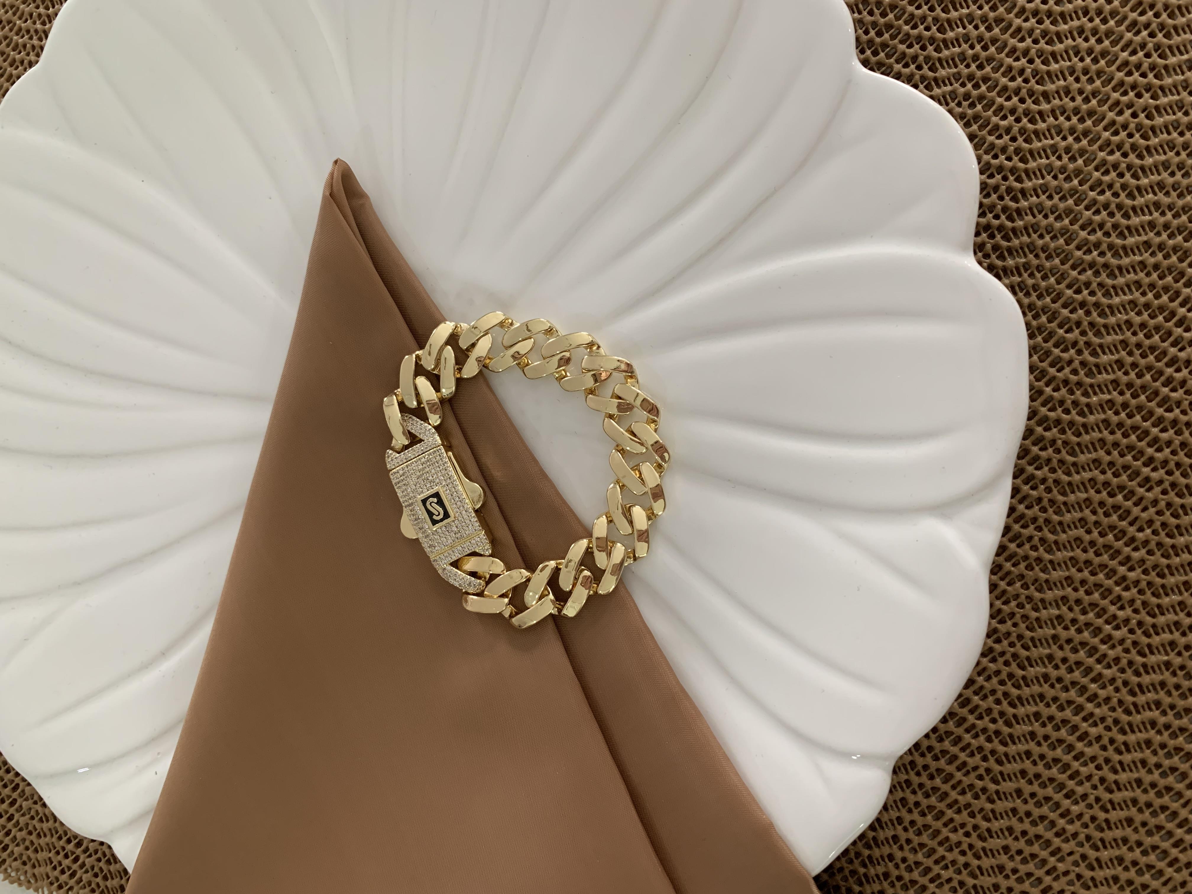 Vip Gold 19 Cm Kalın Kesme Gurmet Bileklik