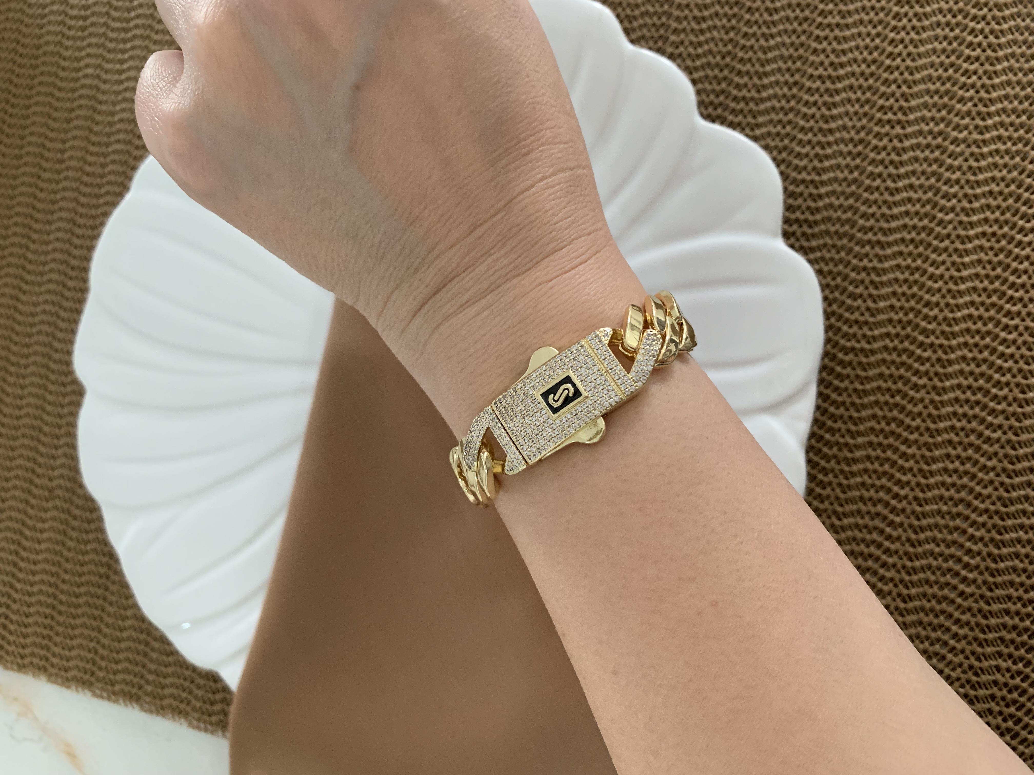Vip Gold 19 Cm Kalın Kesme Gurmet Bileklik