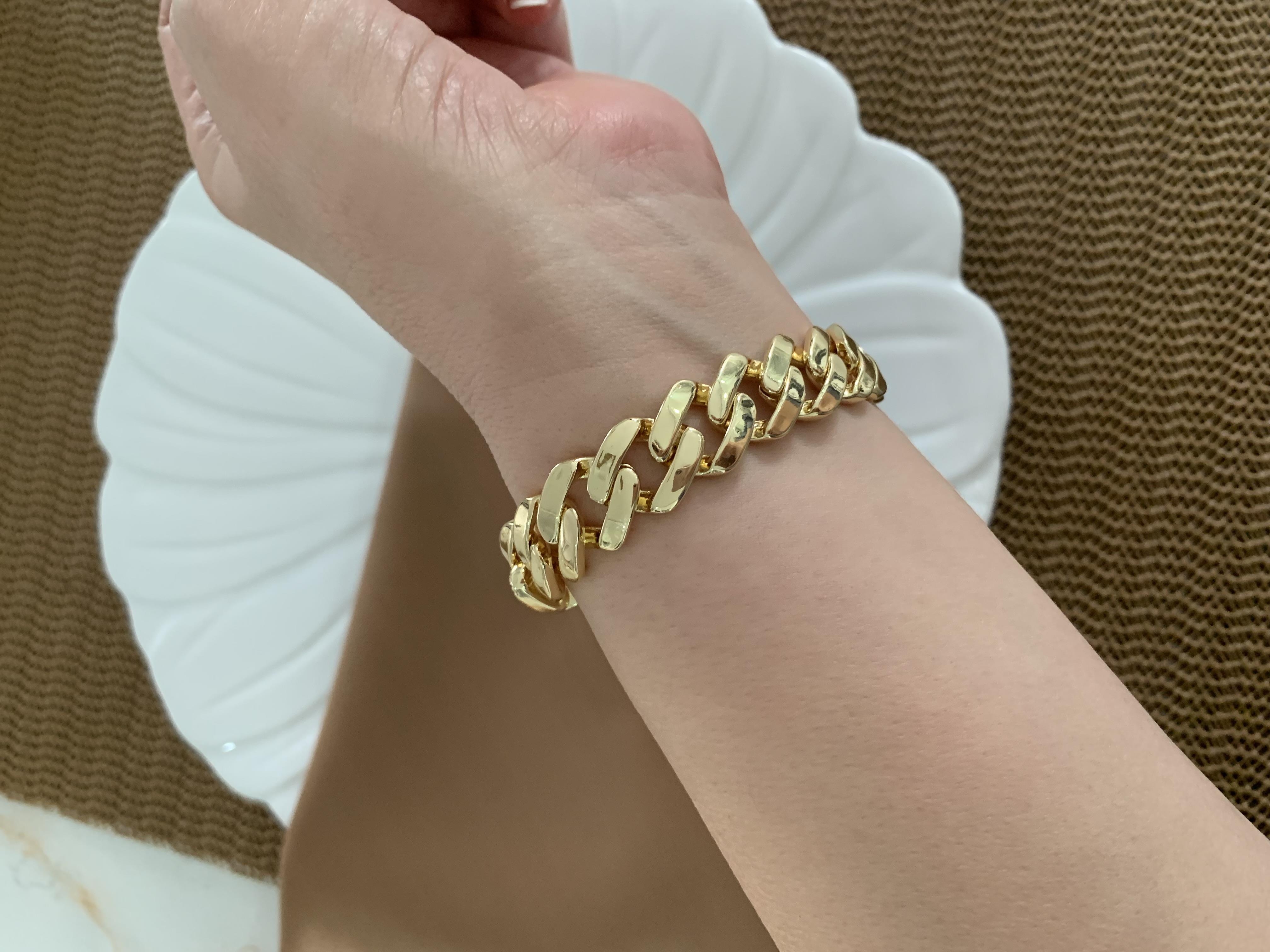 Vip Gold 19 Cm Kalın Kesme Gurmet Bileklik