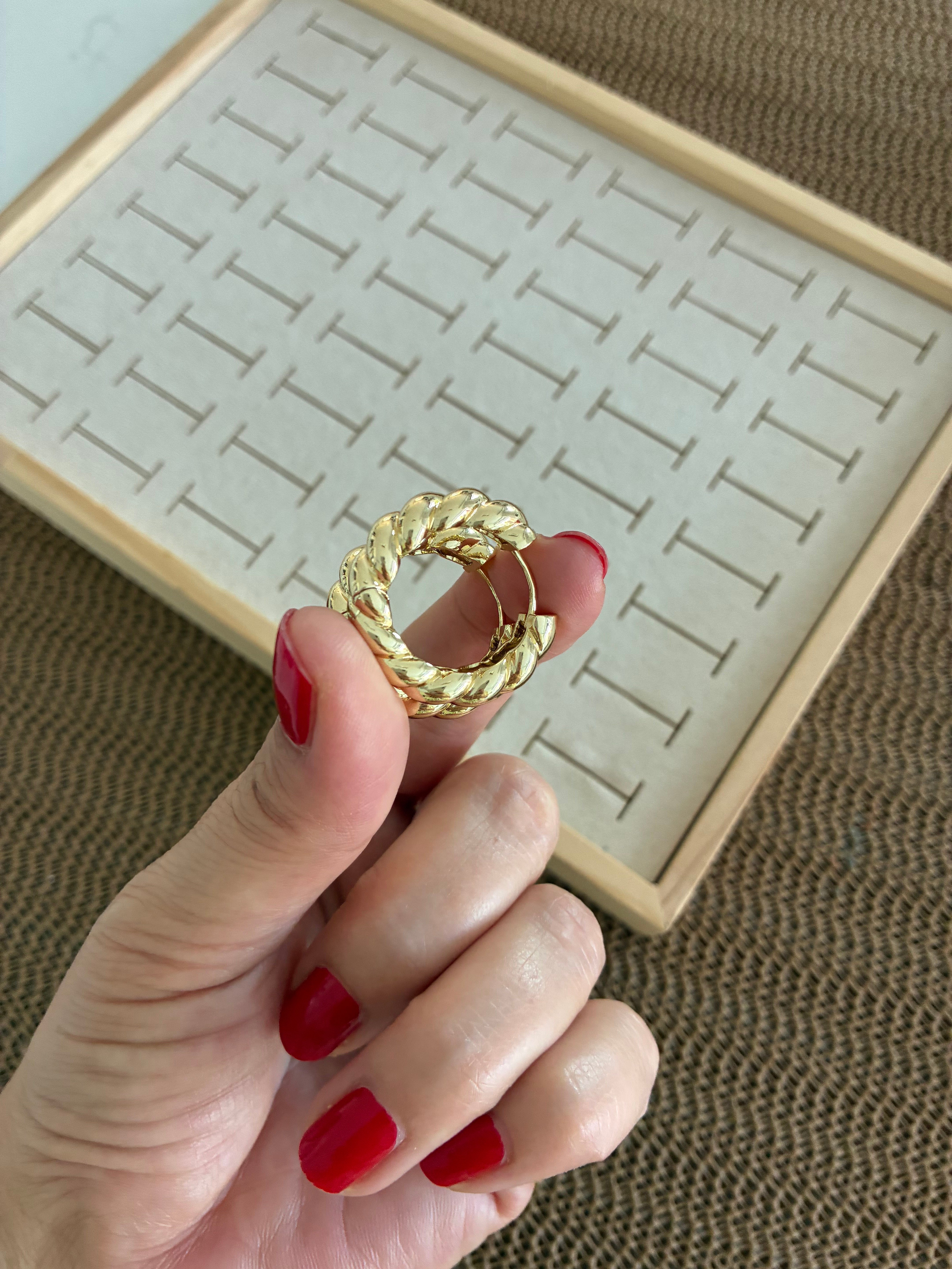 Vip Gold 2,5 cm Burgu Halka Küpe
