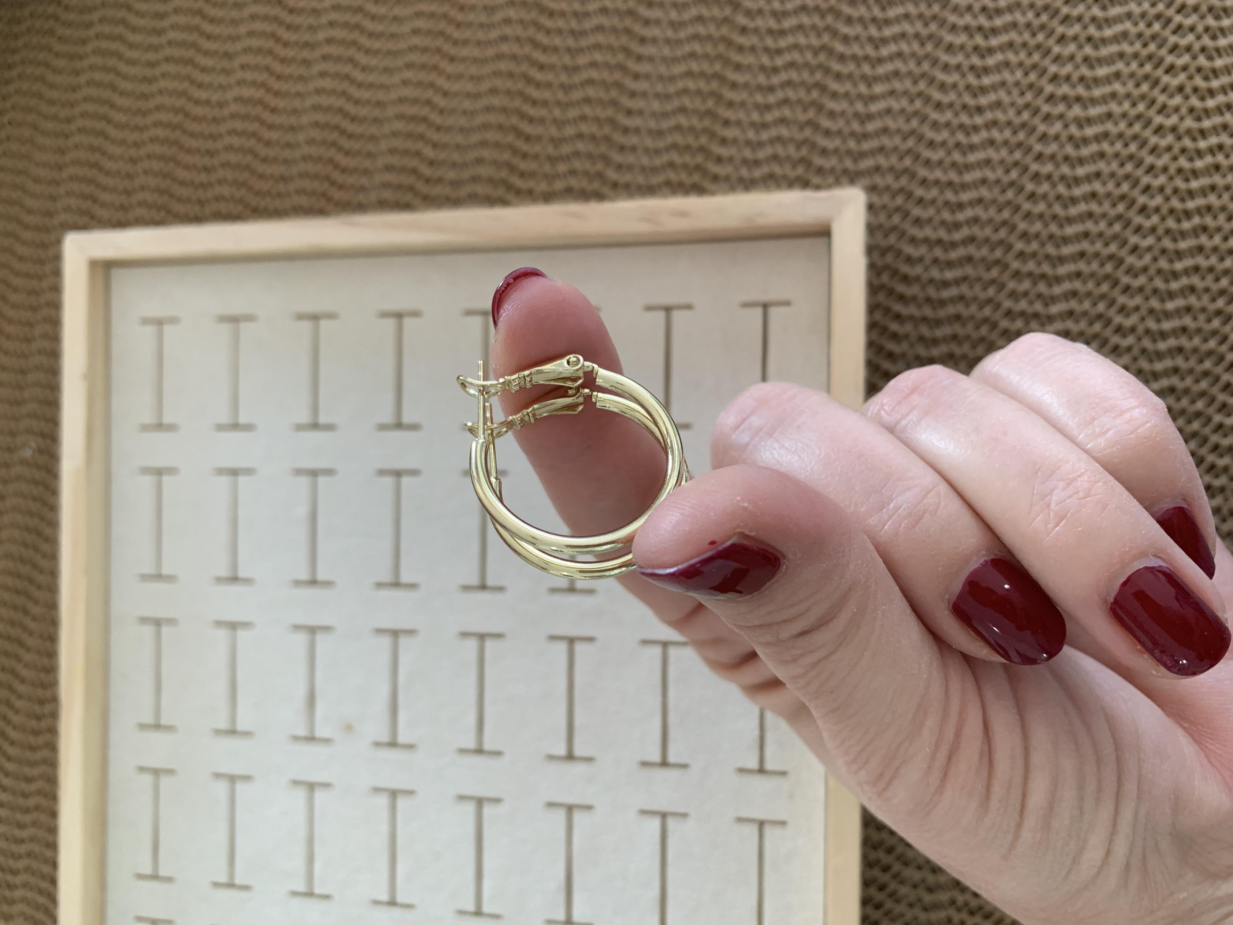 Vip Gold 2,5 Cm İnce Boru Halka Küpe