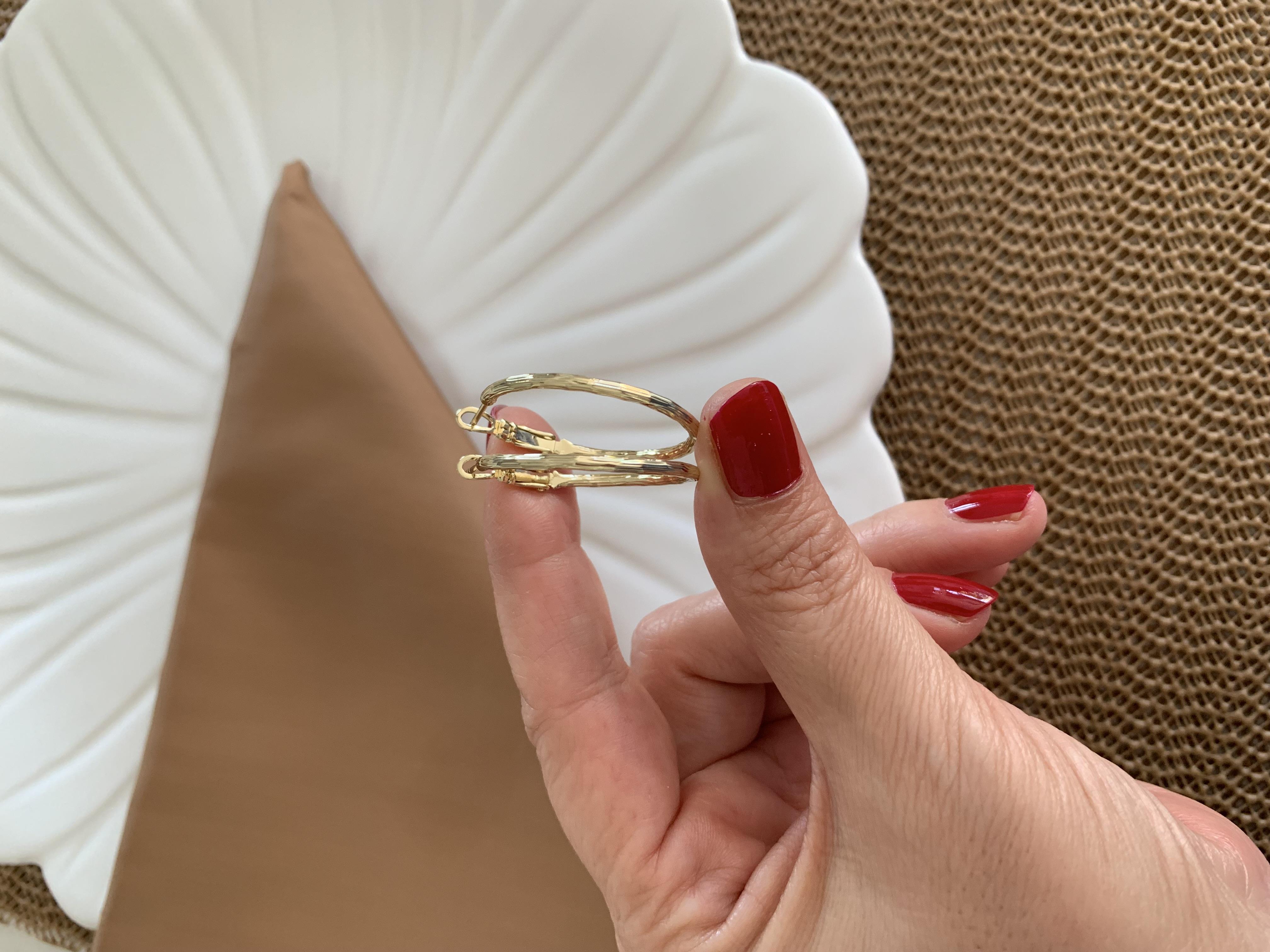 Vip Gold 3 Cm Pırıltılı Halka Küpe
