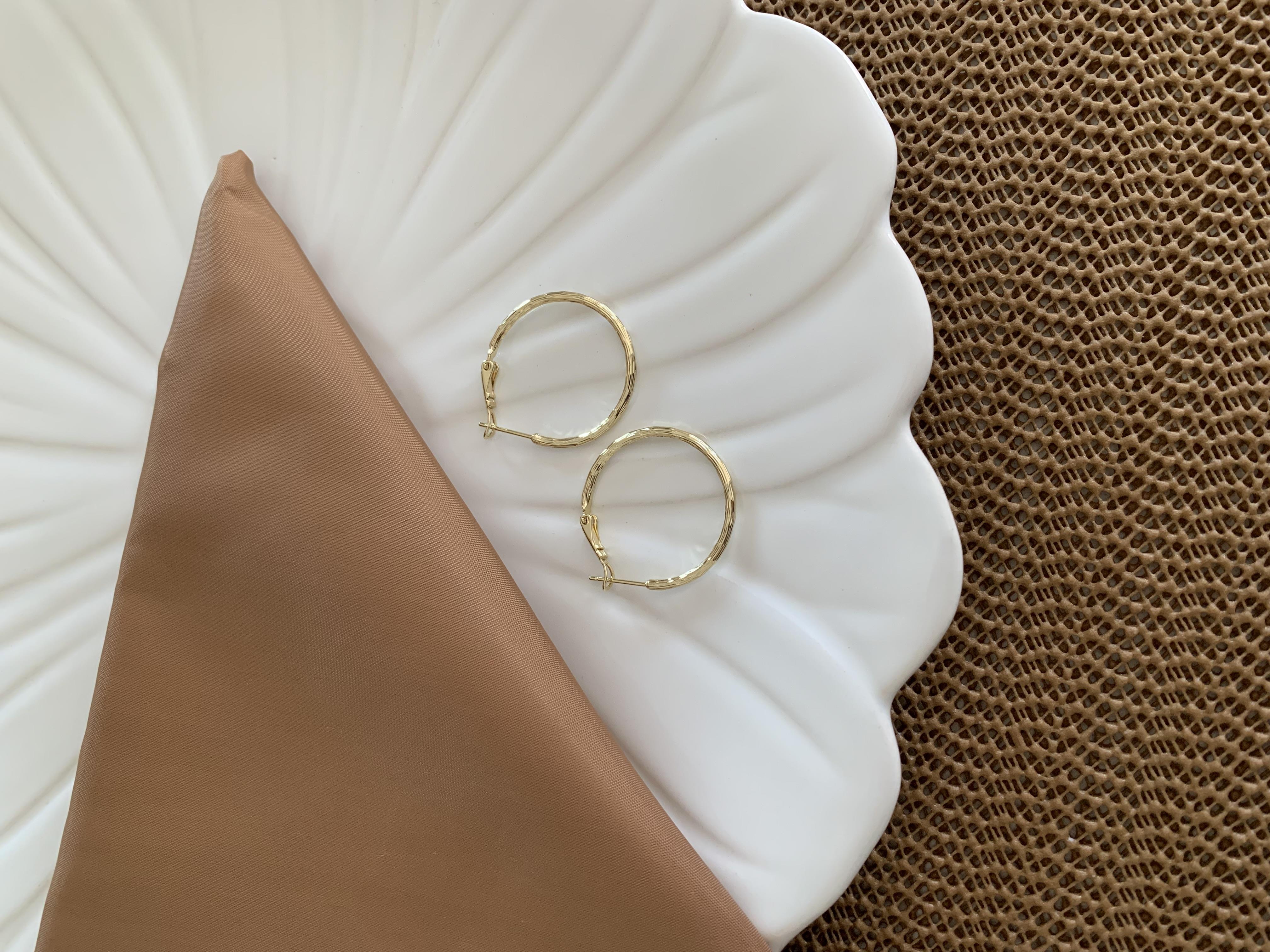 Vip Gold 3 Cm Pırıltılı Halka Küpe
