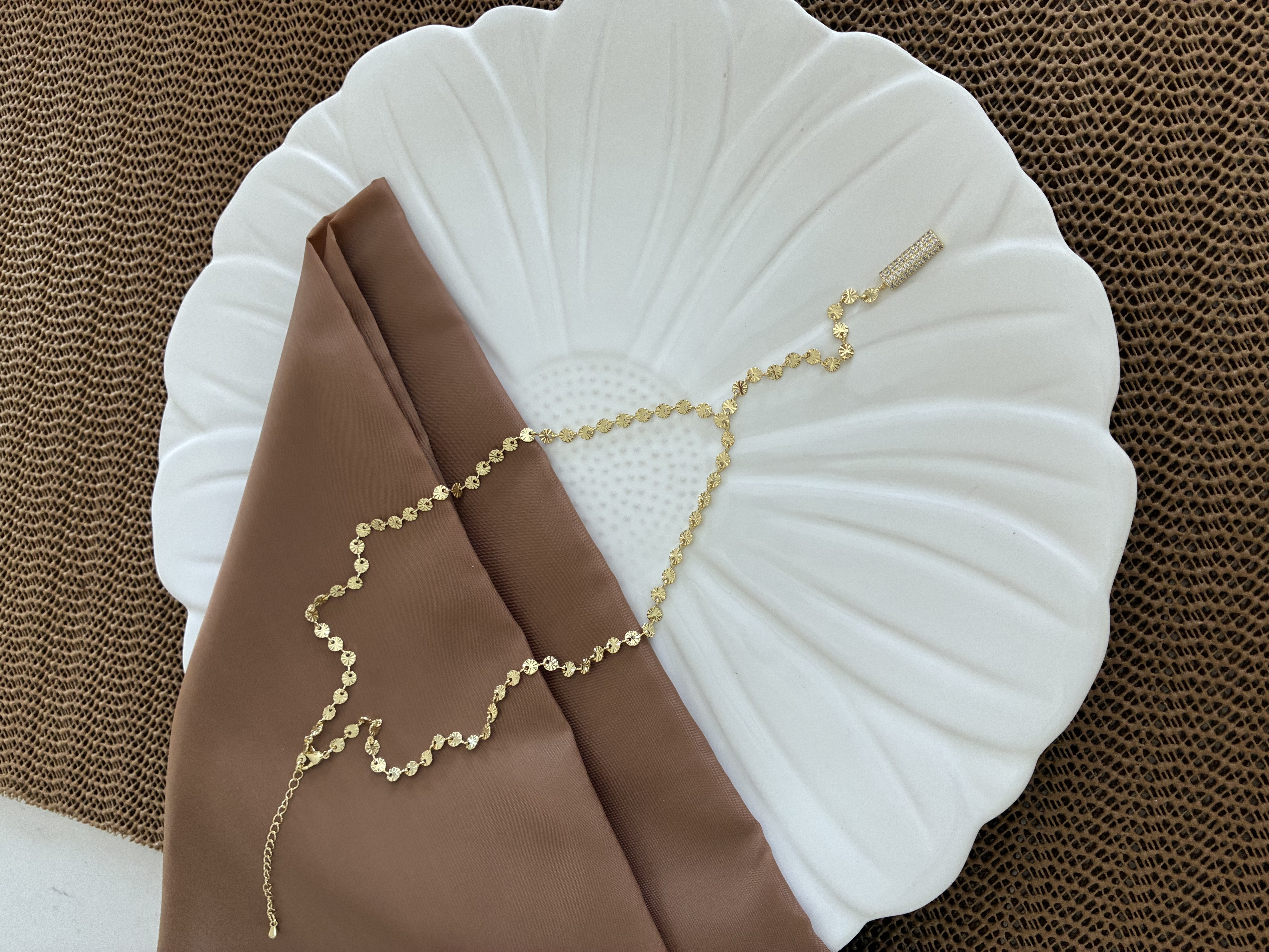 Vip Gold 42 Cm Topçuk Zincir Zirkon Taşlı Çubuk Y Kolye