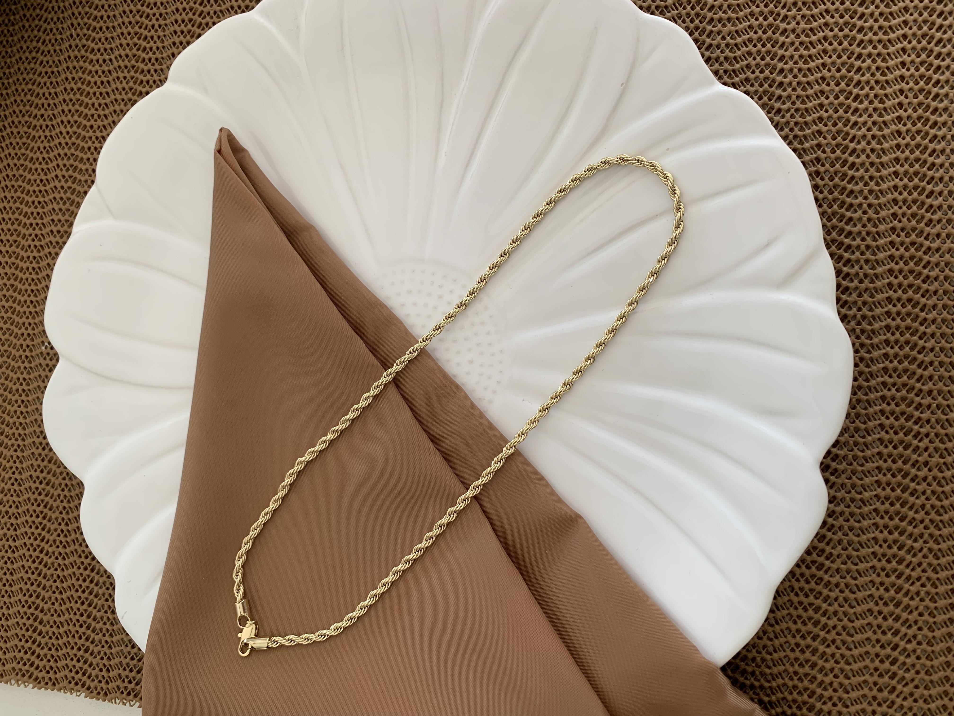 Vip Gold 45 Cm Kalın Burgu Zincir Kolye