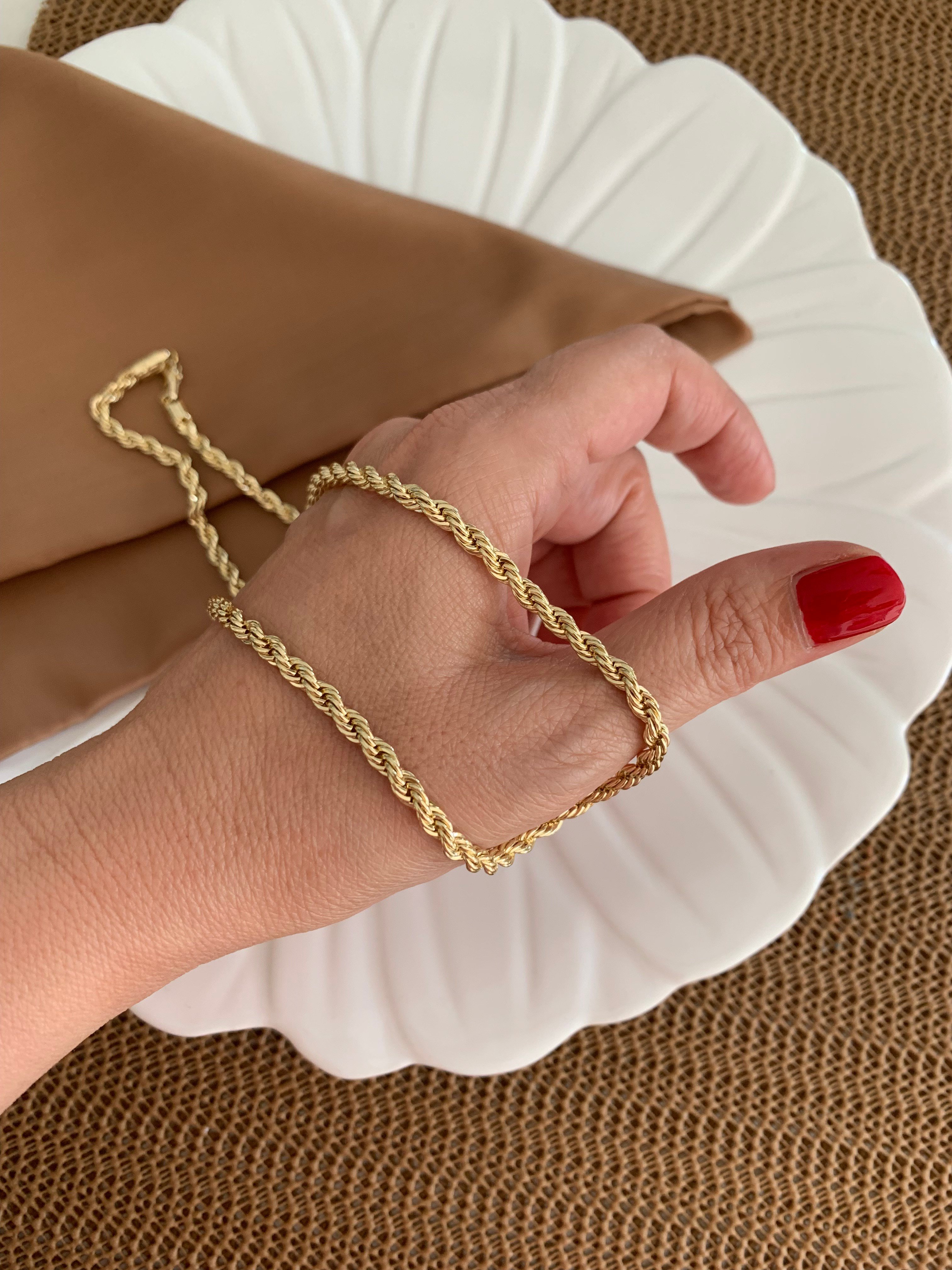 Vip Gold 55 Cm Kalın Burgu Zincir Kolye