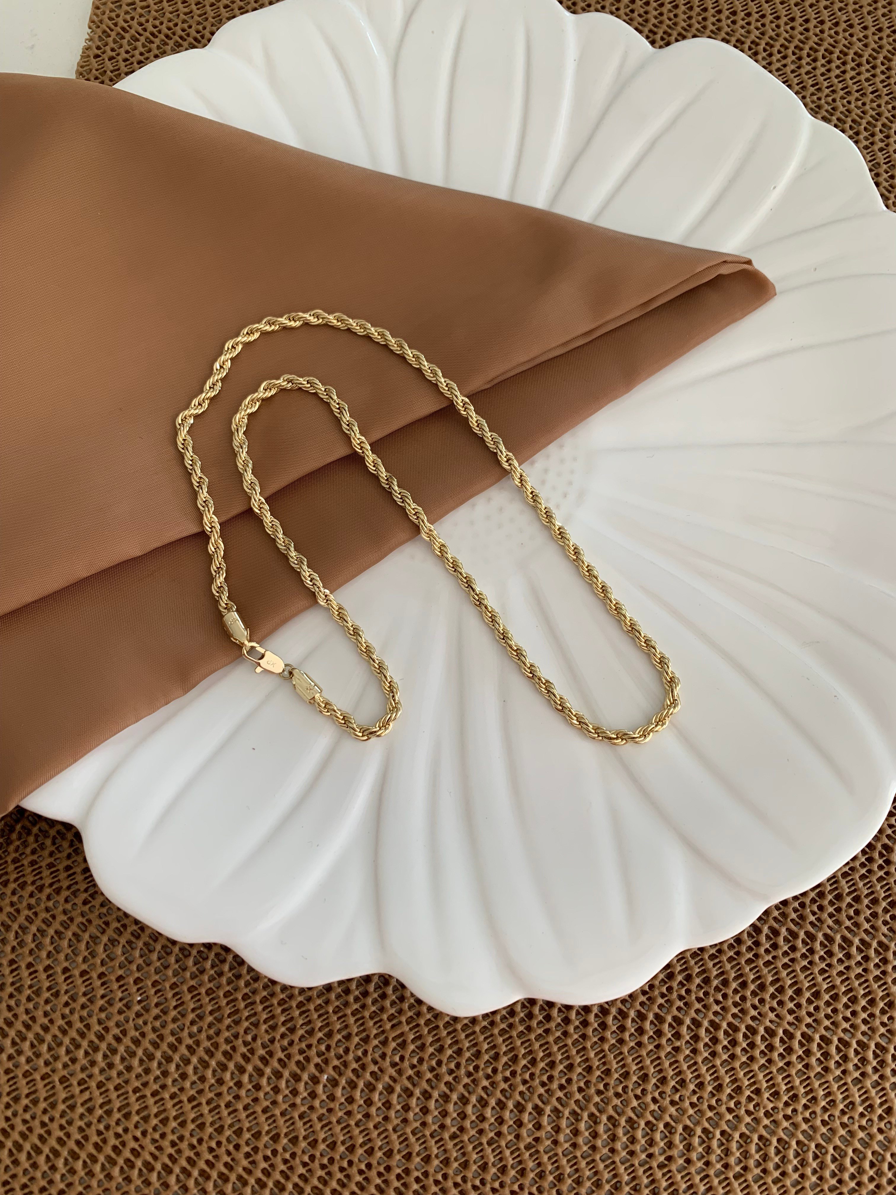 Vip Gold 55 Cm Kalın Burgu Zincir Kolye