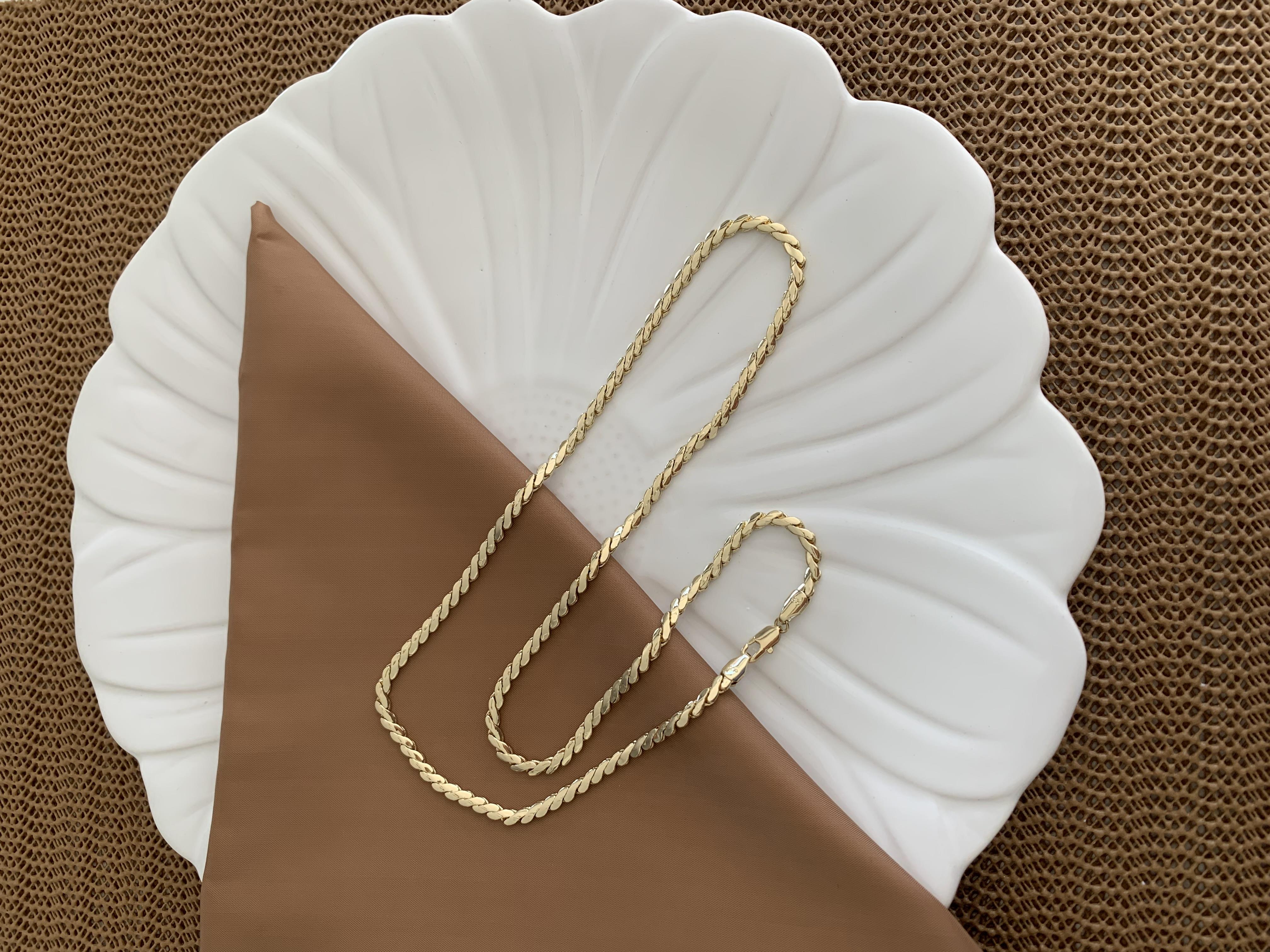 Vip Gold 60 Cm Pırıltılı S Sıralı Zincir Kolye