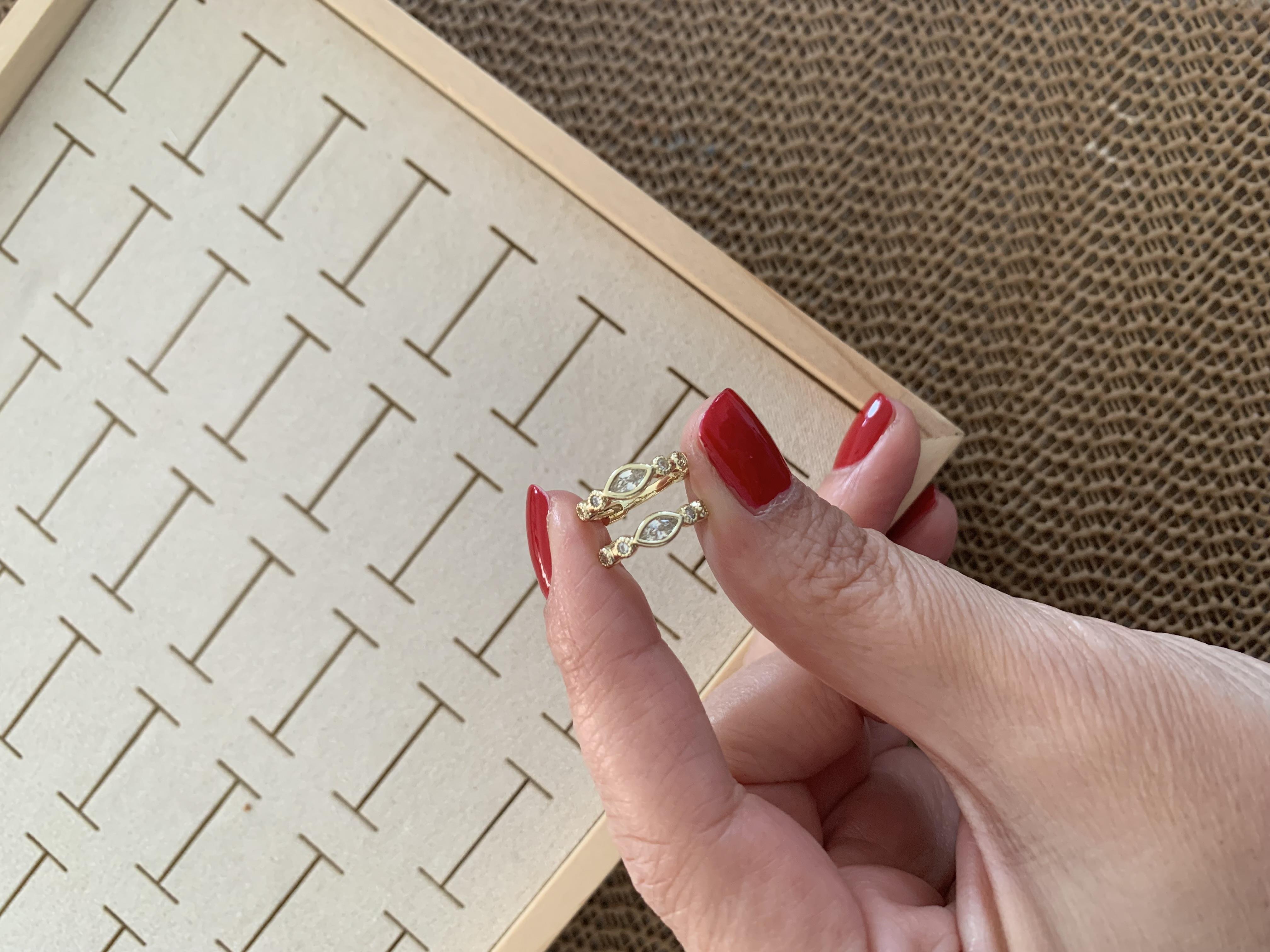 Vip Gold Baget Tek Taşlı Damla Halka Küpe