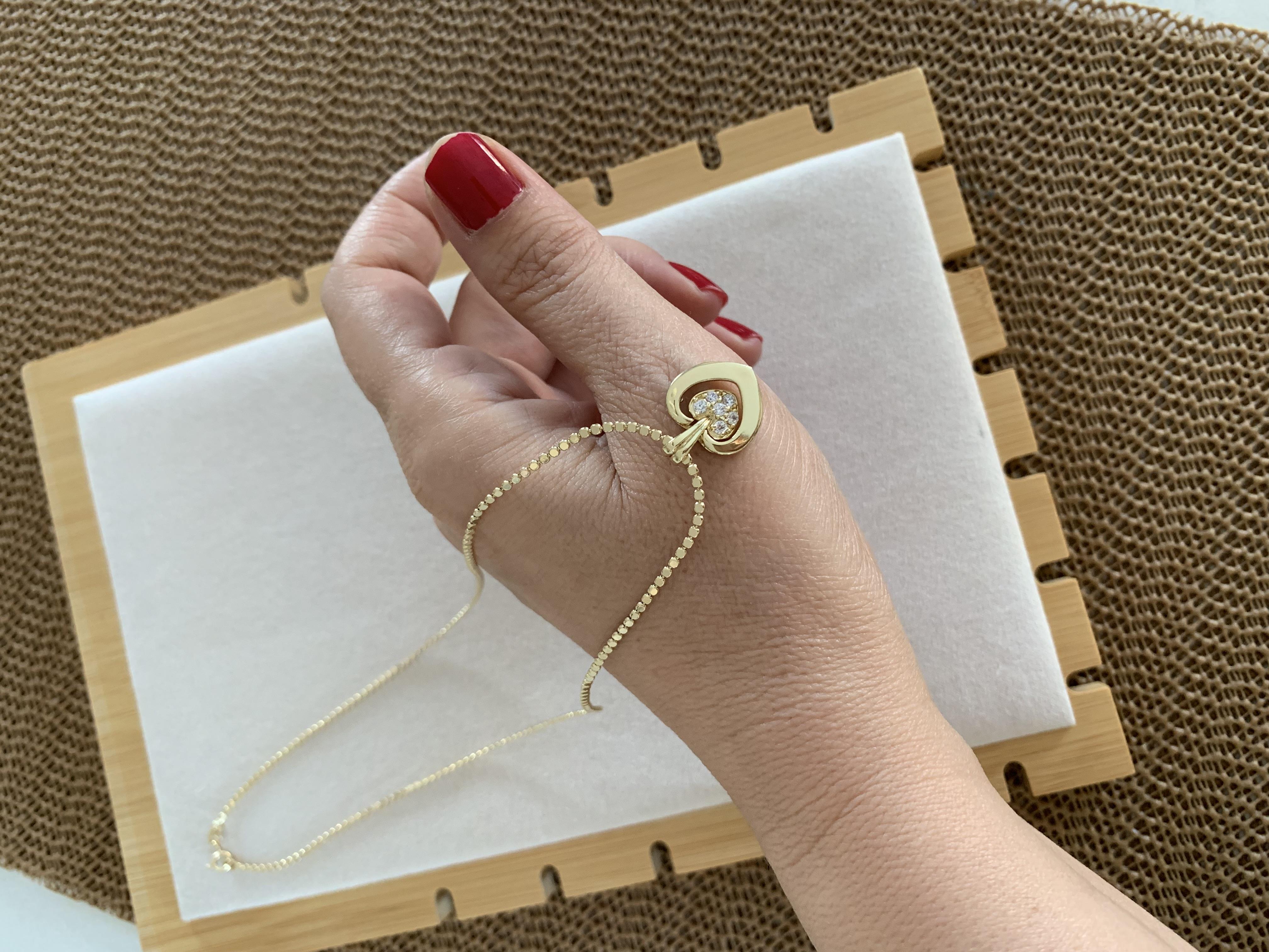 Vip Gold İnce Ezme Zincir Gömme Taşlı Kalp Kolye