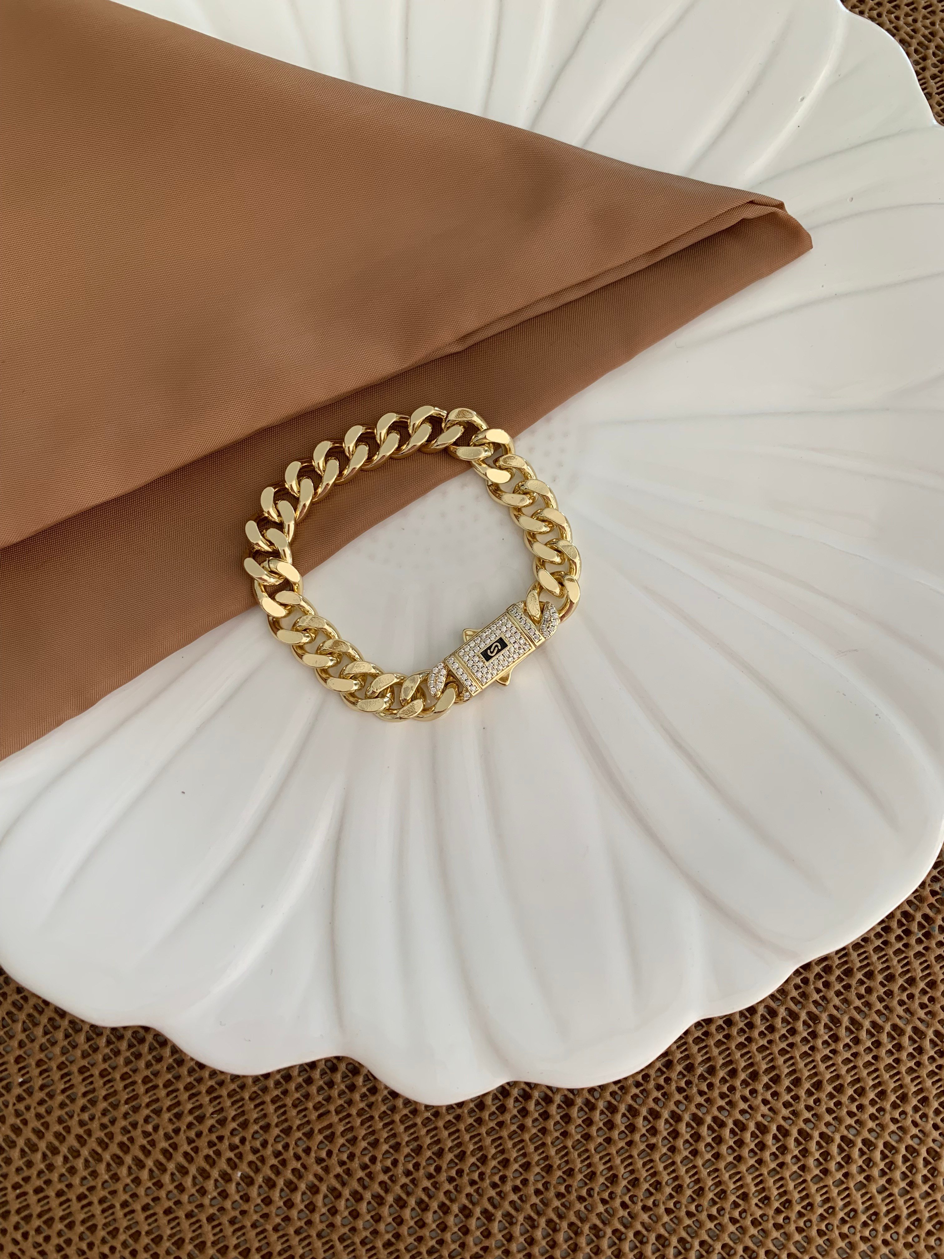 Vip Gold  Kesme Zincirli Gurmet Bileklik