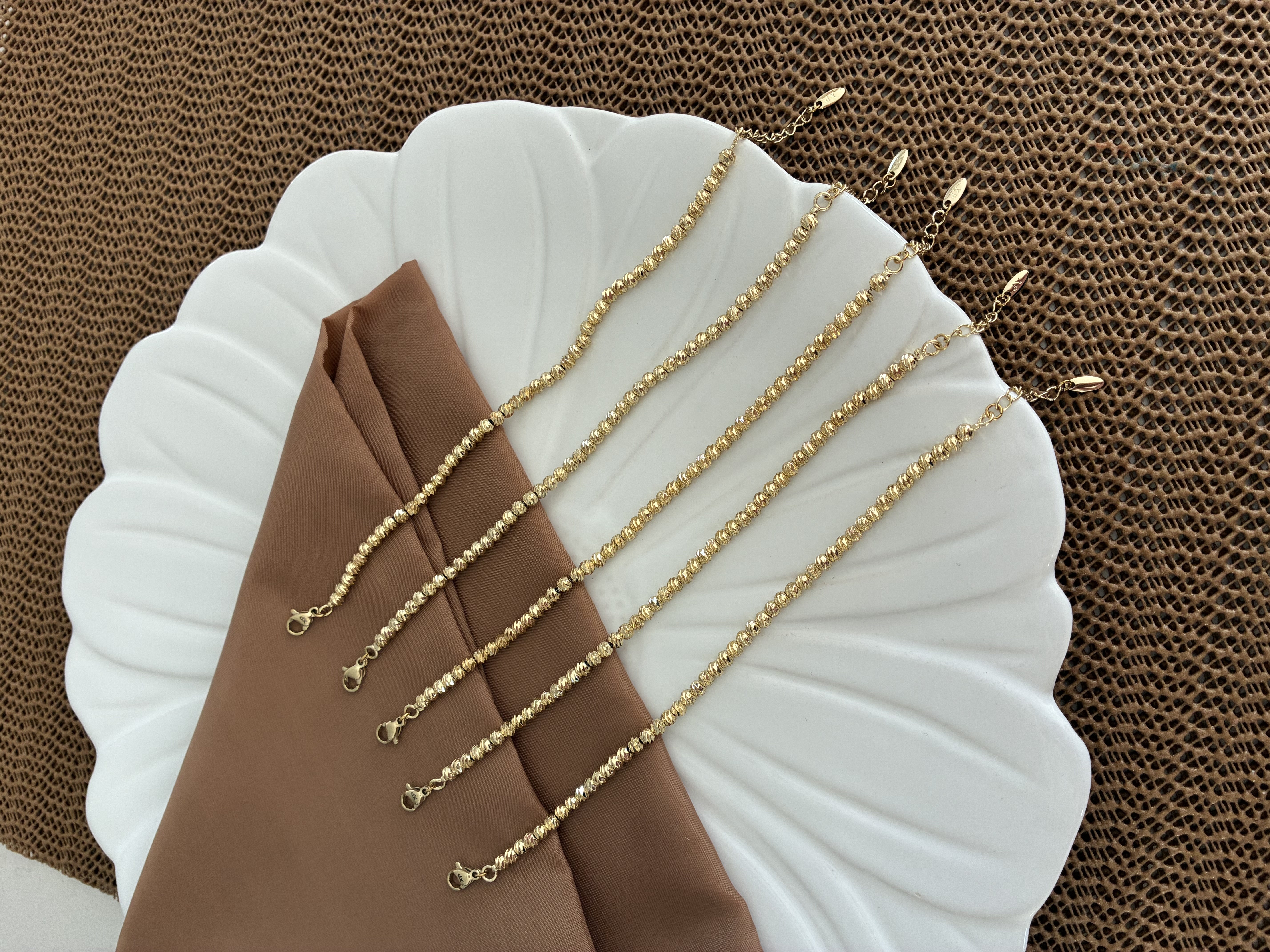 Vip Gold İnce Pırıltılı Dorika Bileklik