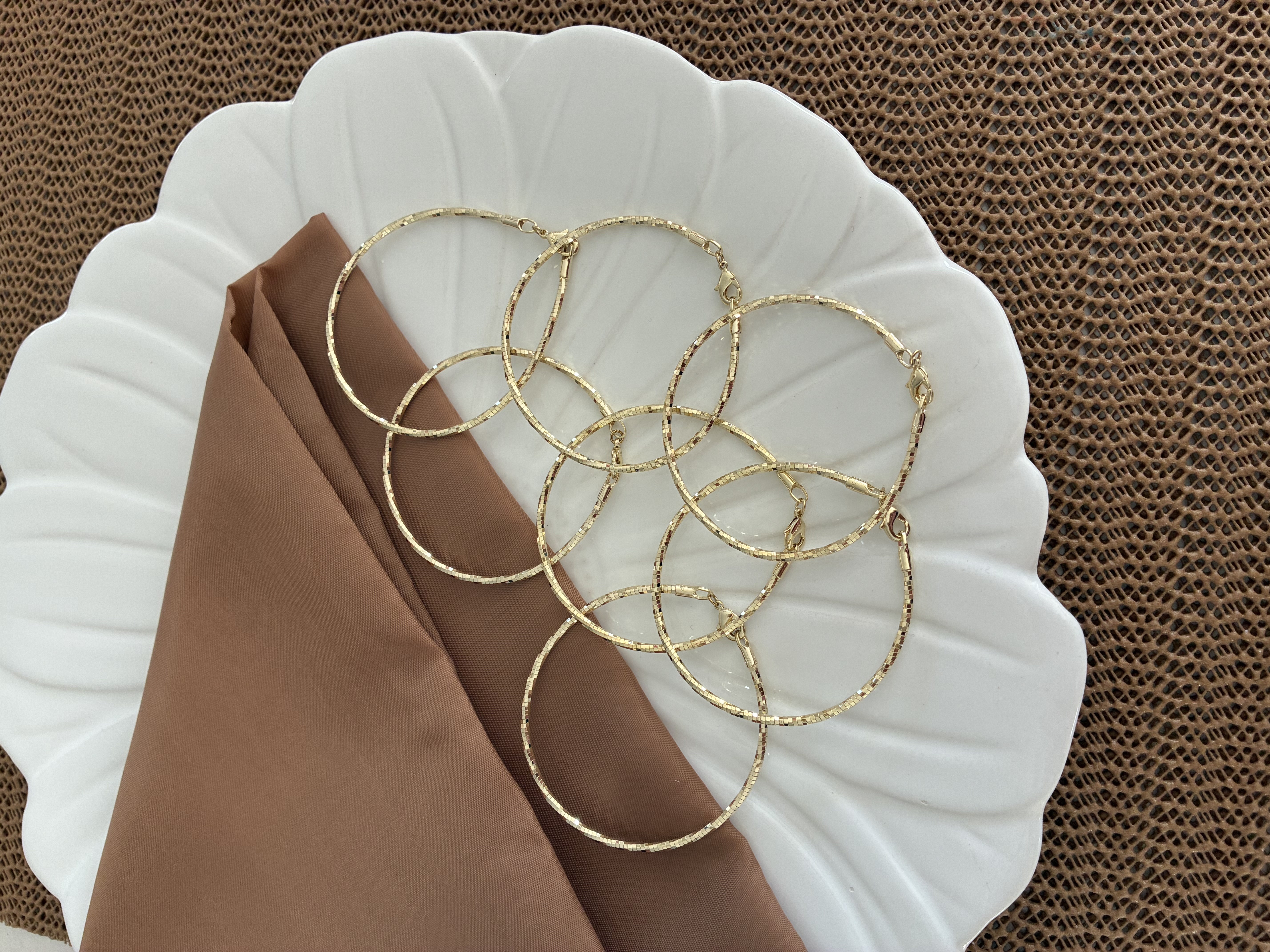 Vip Gold Pırıltılı Tel Tasarım Bileklik