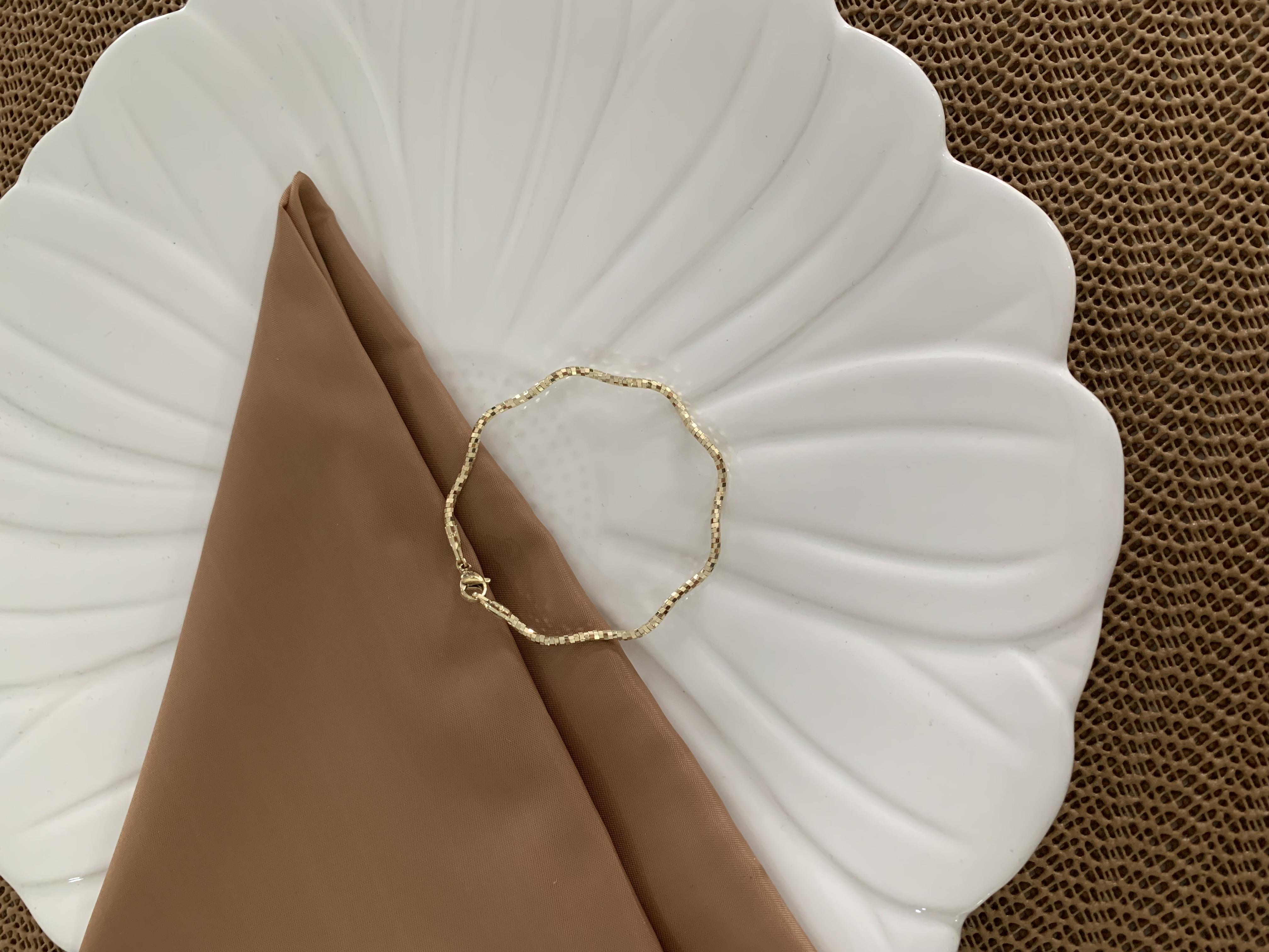 Vip Gold Pırıltılı Zikzak Bileklik