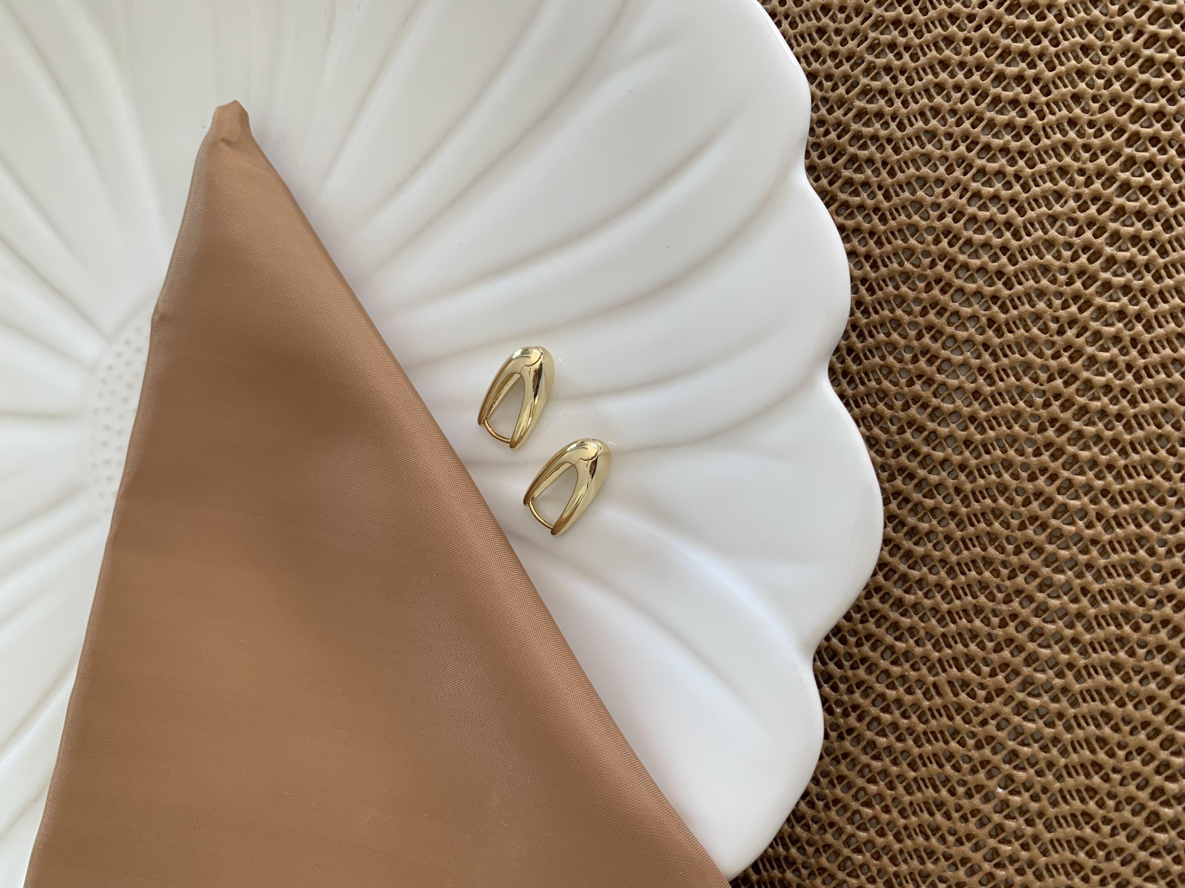 Vip Gold Plaka Mekik U Küpe