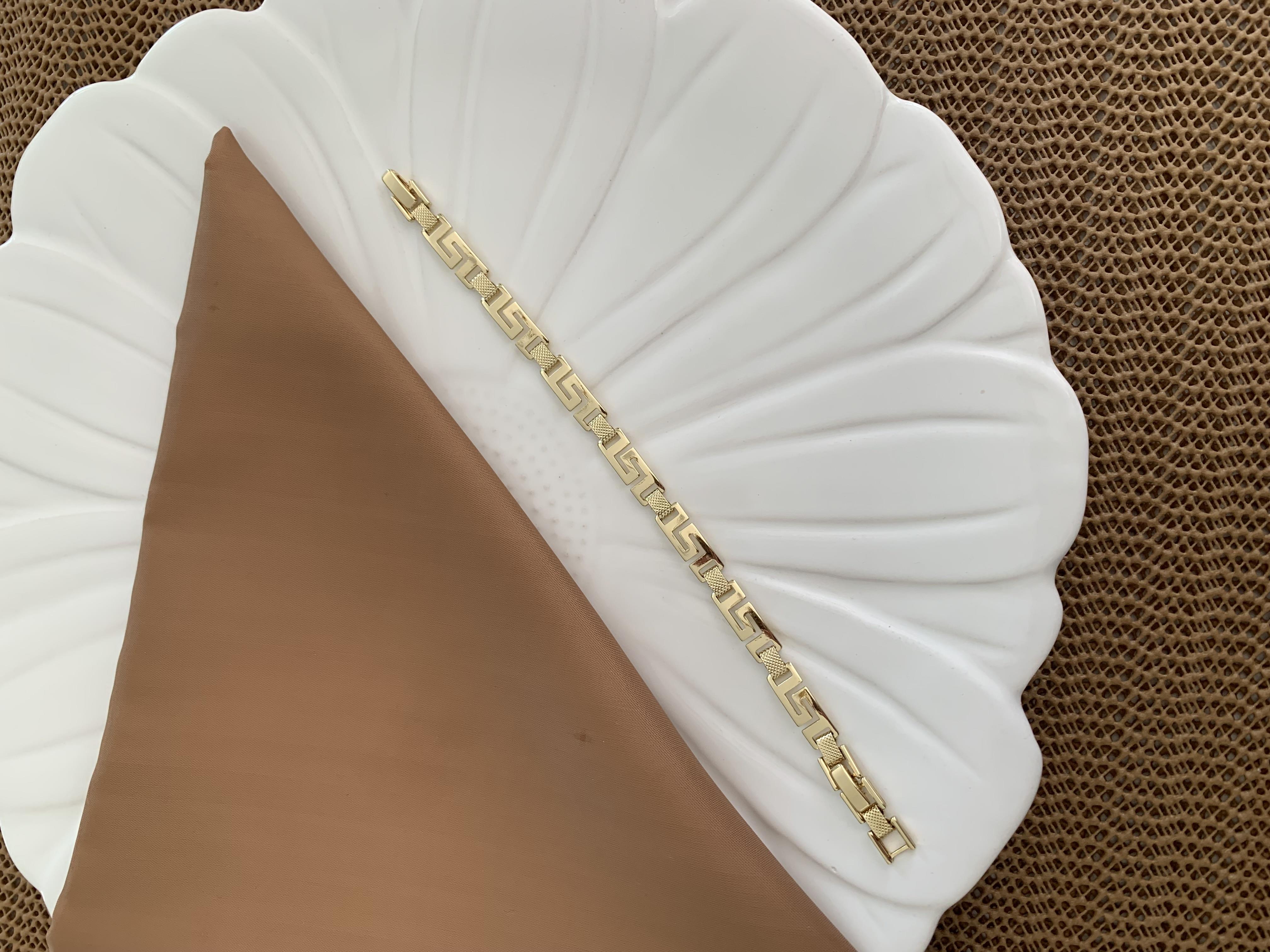 Vip Gold İnce S Sıralı Marka Bileklik