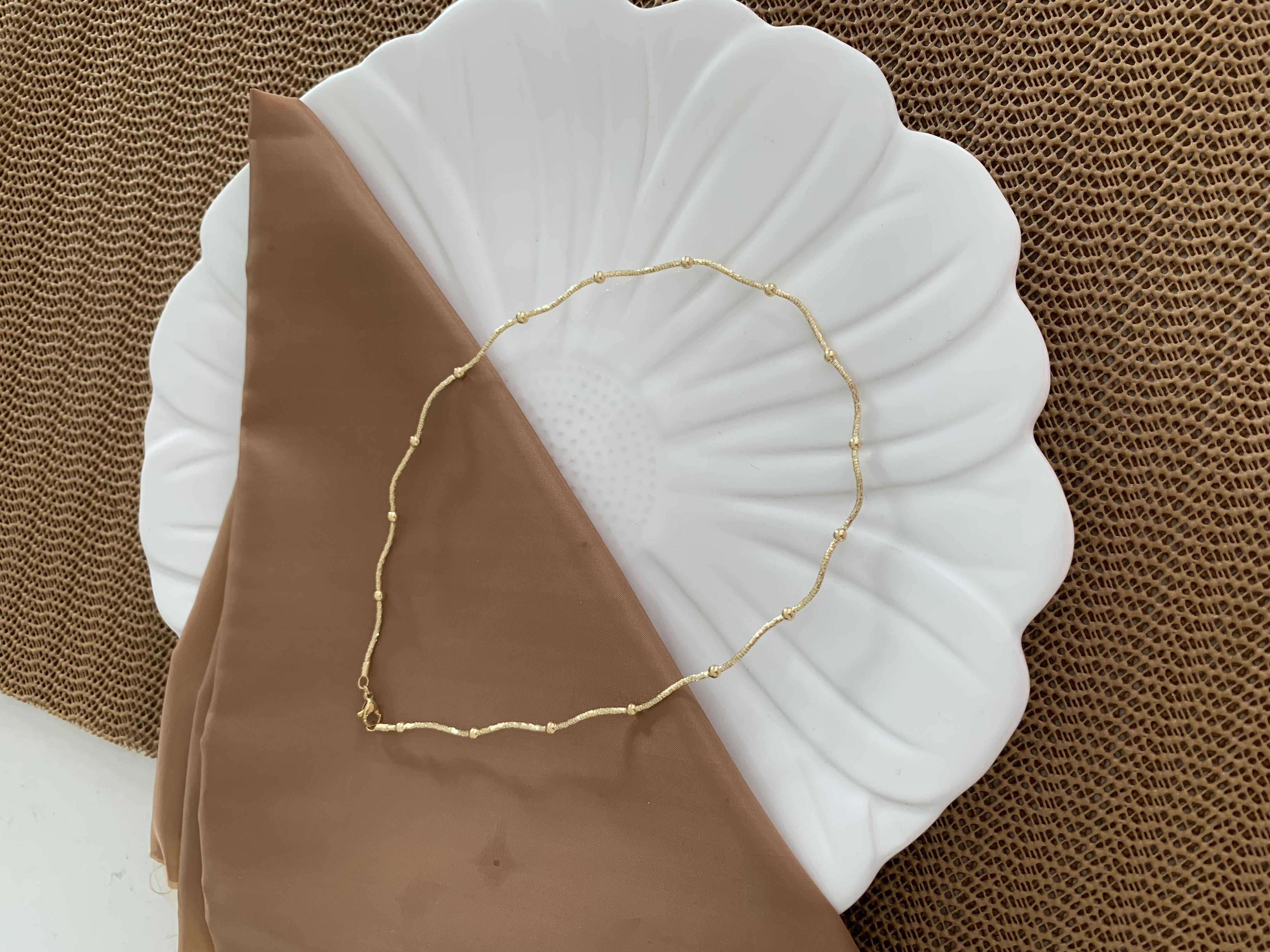 Vip Gold Zikzak Topçuk Sıralı Cocher Kolye