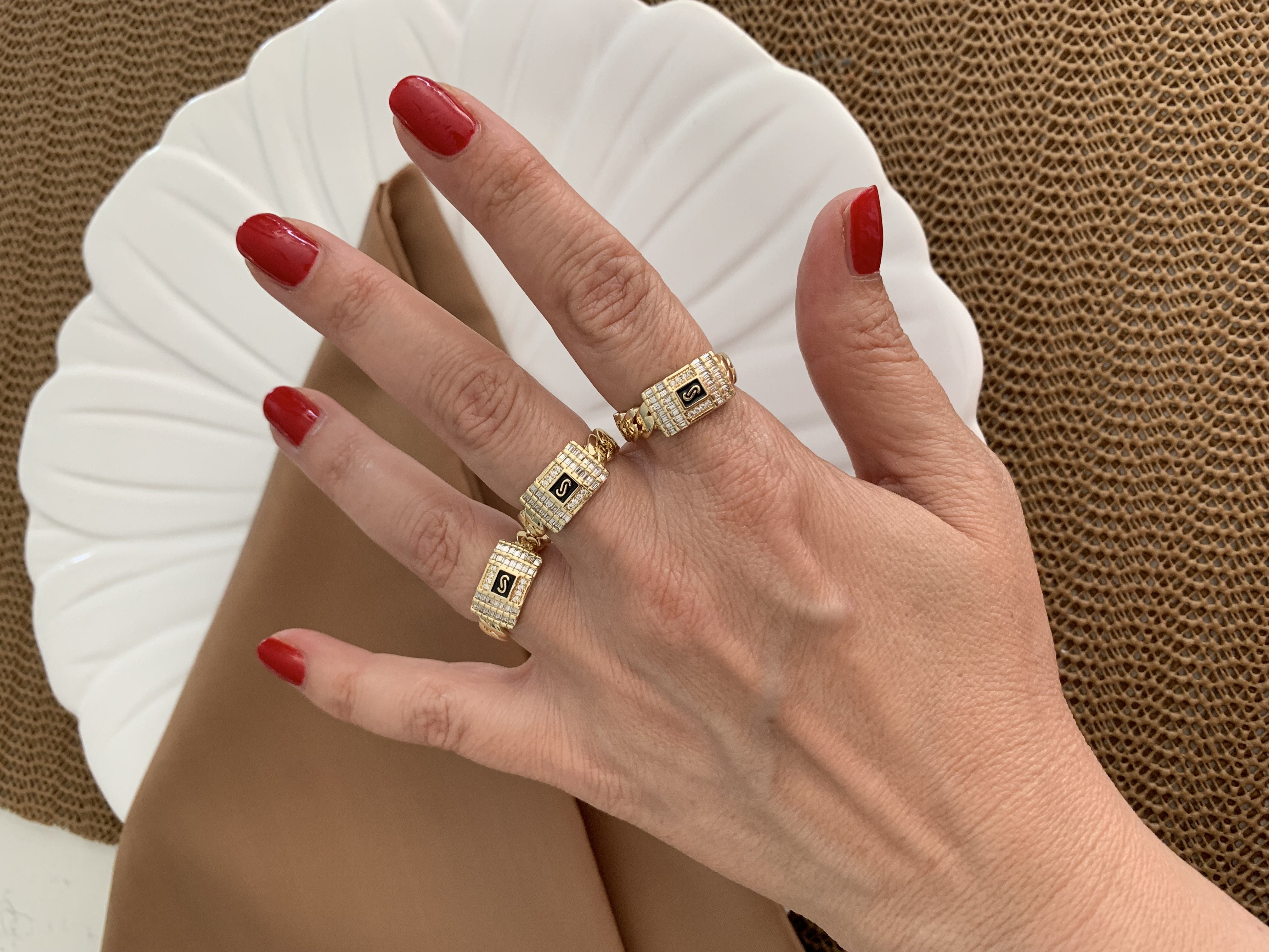Vip Gold Zirkon Taşlı Gurmet Yüzük