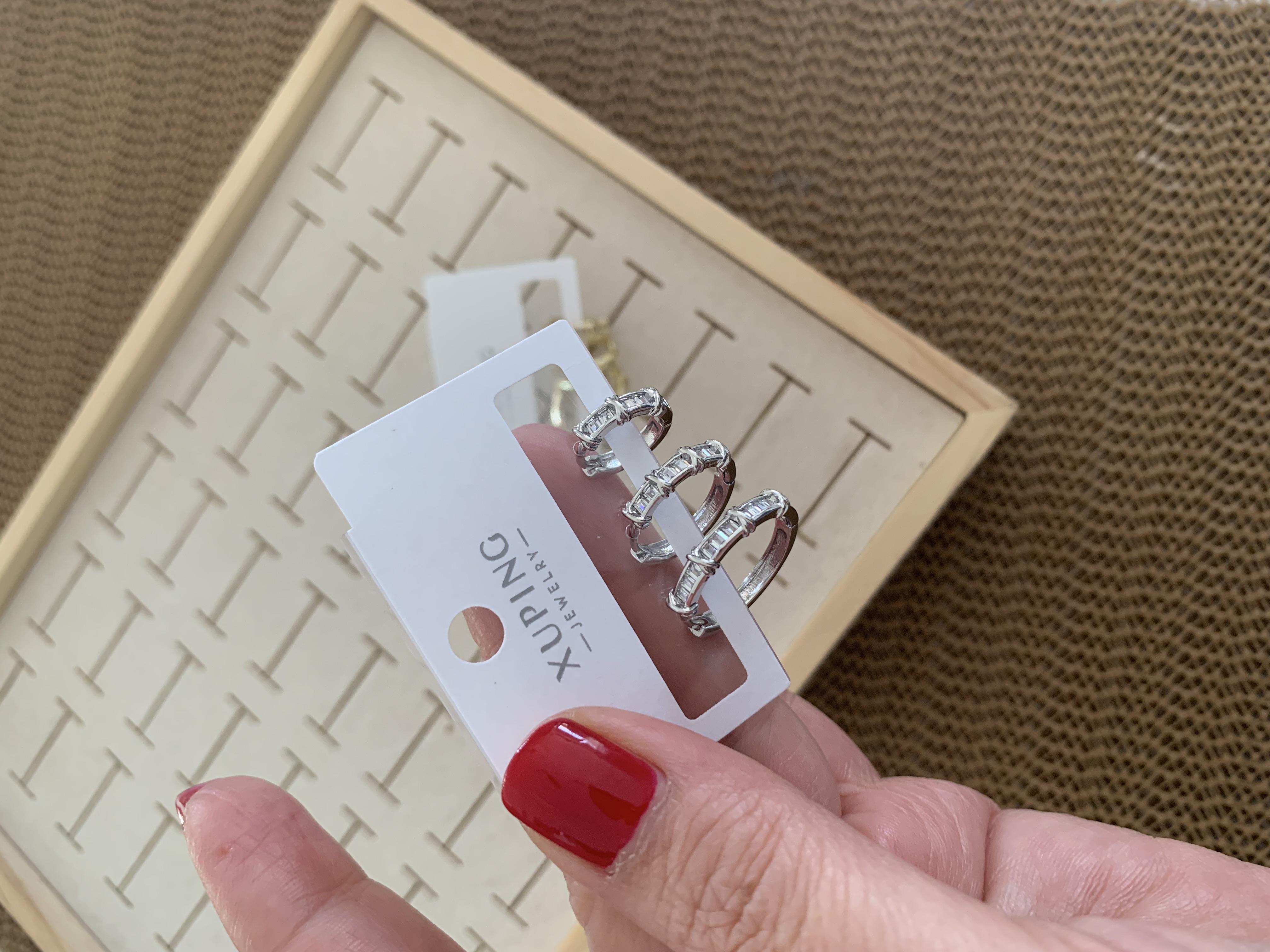 Vip Zirkon Taşlı X Sıralı Üçlü Set Halka Küpe