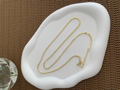 Çelik 14k  60 Cm Ezme Zincir Kolye