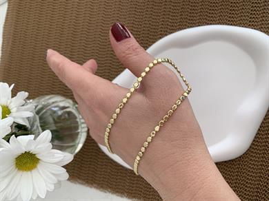 Çelik 14k  60 Cm Ezme Zincir Kolye