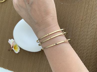 Çelik 22 Cm İnce Üçlü Ajda Bilezik