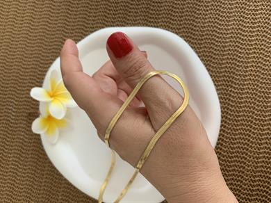 Çelik 2mm İnce İtalyan Zincir Kolye 