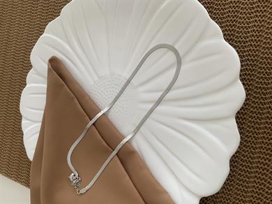 Çelik 45 Cm 4 mm İtalyan Zincir Kolye Gümüş