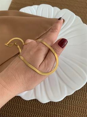 Çelik 45 Cm 4 mm İtalyan Zincir Kolye Gold