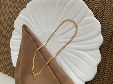 Çelik 45 Cm 4 mm İtalyan Zincir Kolye Gold