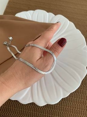 Çelik 45 Cm 4 mm İtalyan Zincir Kolye Gümüş