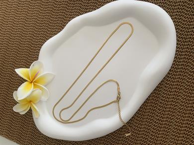 Çelik 60 Cm 1 mm İnce İtalyan Zincir Kolye Gold