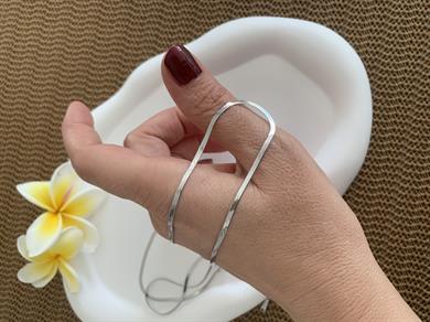 Çelik 60 Cm 1 mm İnce İtalyan Zincir Kolye Gümüş