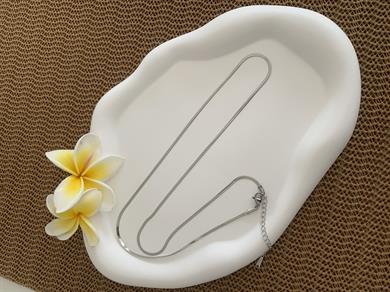 Çelik 60 Cm 1 mm İnce İtalyan Zincir Kolye Gümüş