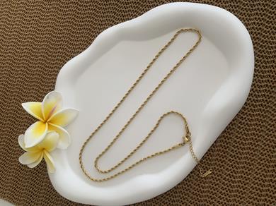 Çelik 60 Cm 2 mm Burgu Zincir Kolye Gold