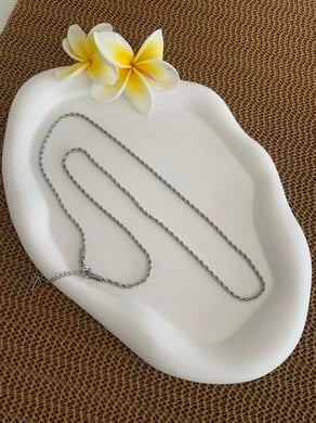 Çelik 60 Cm 2 mm Burgu Zincir Kolye Gümüş