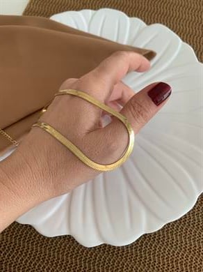 Çelik 60 Cm 4 mm İtalyan Zincir Kolye Gold