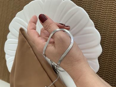 Çelik 60 Cm 4 mm İtalyan Zincir Kolye Gümüş