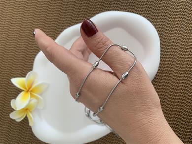 Çelik 60 Cm Küp İtalyan Badem Sıralı Kolye Gümüş