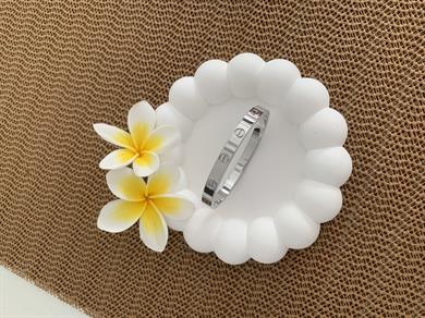 Çelik Crt Bebe Boy Kalın Taşsız  Kelepçe Gümüş