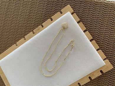 Çelik Ezme Zincir Zirkon Taşlı Kalp Tasarım Kolye