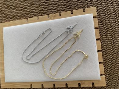 Çelik Ezme Zincir Zirkon Taşlı Melek Tasarım Kolye