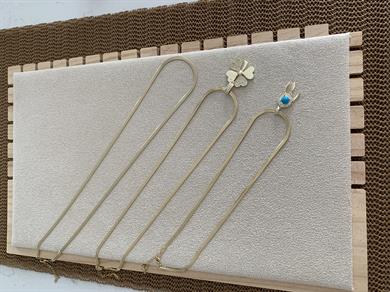 Çelik Gold 3 Lü Zirkon Taşlı Yonca Set Kolye