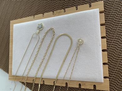 Çelik Gold 4 Lü Zirkon Taşlı Kuzey Yıldız Tasarım Set Kolye