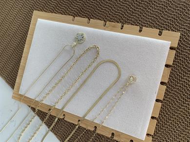 Çelik Gold 4 Lü Zirkon Taşlı Kuzey Yıldız Tasarım Set Kolye