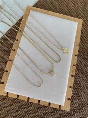 Çelik Gold 4 Lü Zirkon Taşlı Sdf Kalp Tasarım Set Kolye