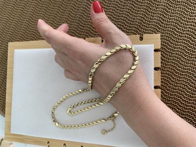 Çelik Gold 60 Cm Arpa Zincir Kolye