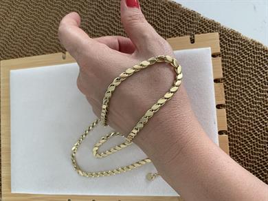 Çelik Gold 60 Cm Arpa Zincir Kolye