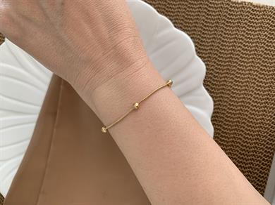 Çelik Gold Dört Topçuklu  Bileklik