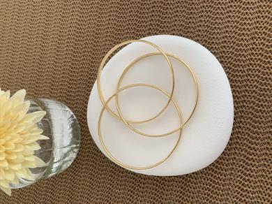 Çelik Gold İç İçe Geçmeli Üçlü Ajda Bilezik